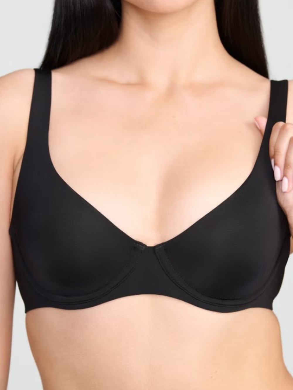 Cuup NWT The Scoop Micro Full Coverage Support Bra - Black 42D
